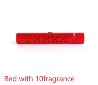 ClipScent vent air freshener in red with 10 scent cores