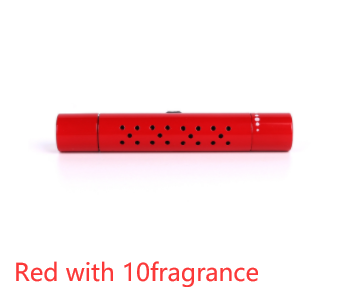 ClipScent vent air freshener in red with 10 scent cores