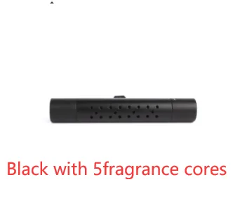 ClipScent vent air freshener in black with 5 scent cores