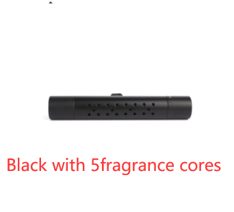 ClipScent vent air freshener in black with 5 scent cores