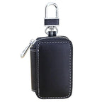 Cowhide leather car key bag in black