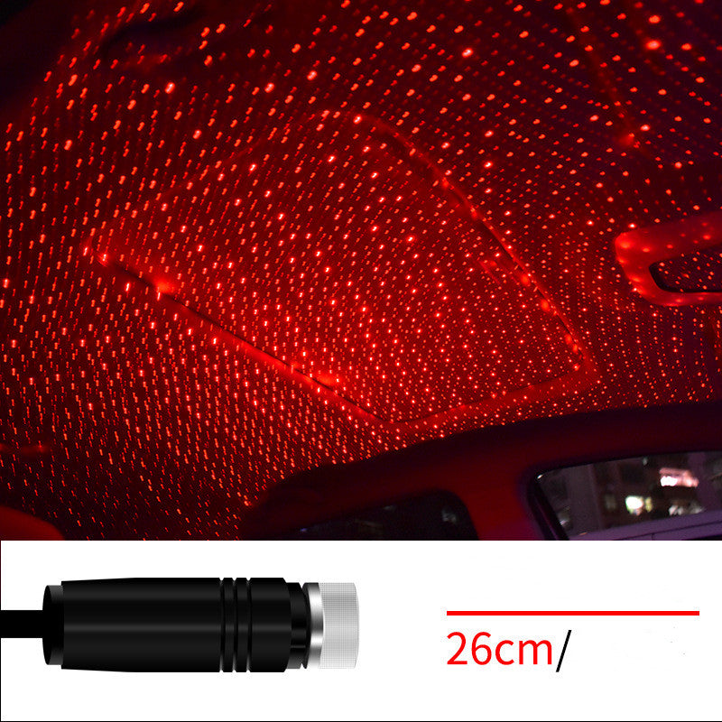StarDrive USB galaxy roof projector plugged into a car USB port