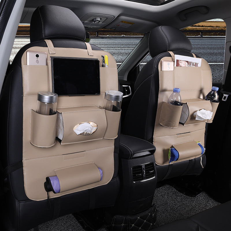SeatCaddy Fold-Flat Leather Seat Back Organizer
