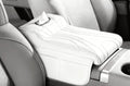 White — console armrest cover with tissue box fitted over a car centre console