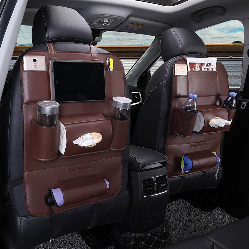 SeatCaddy Fold-Flat Leather Seat Back Organizer