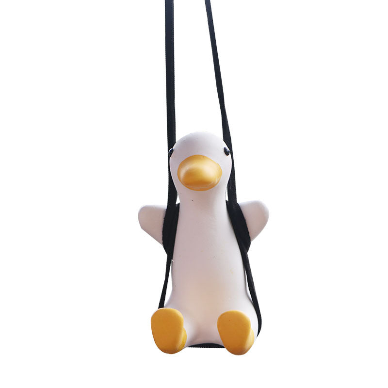 SwingDuck rearview mirror charm on its swing