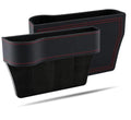 Seat side storage boxes in black, pair