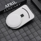 Visor glasses holder in grey leather