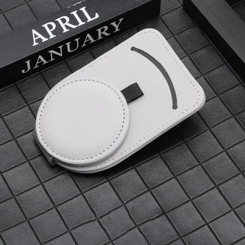 ShadeHook visor glasses holder in grey leather