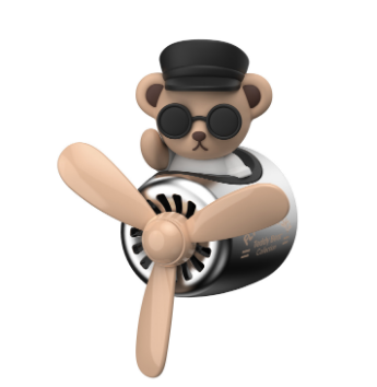 AviatorBear vent aromatherapy set — white bear pilot