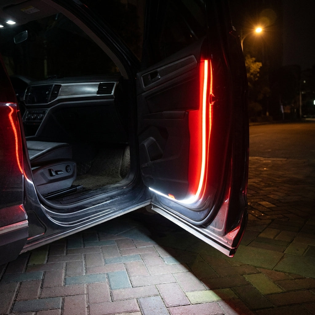 FlowLine Moving Dual-Colour Car Ambient Strip - in use