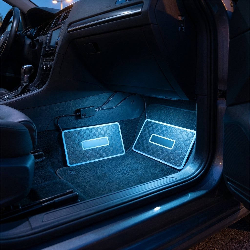 RGB Ambient Car Footwell Light Kit - Sound Sync + App Control - in use