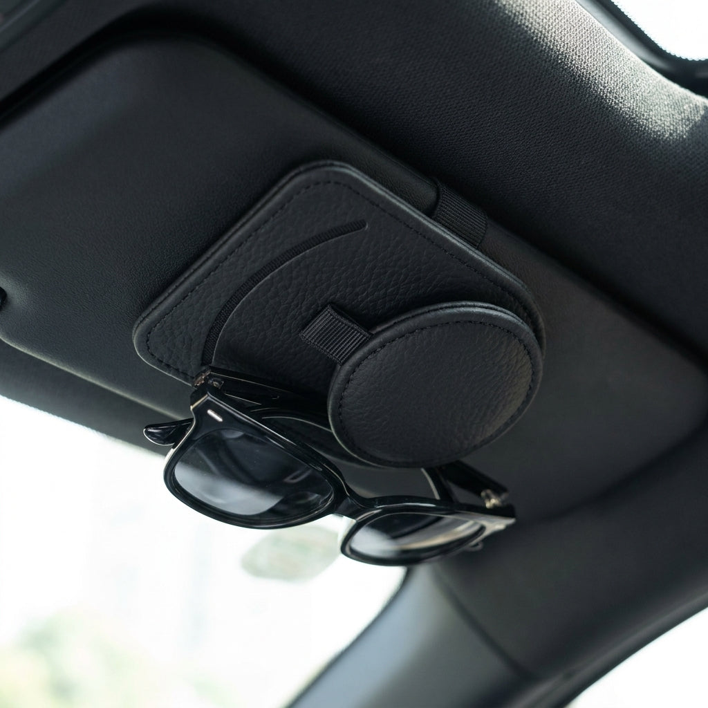 ShadeHook Car Visor Glasses Holder - in use