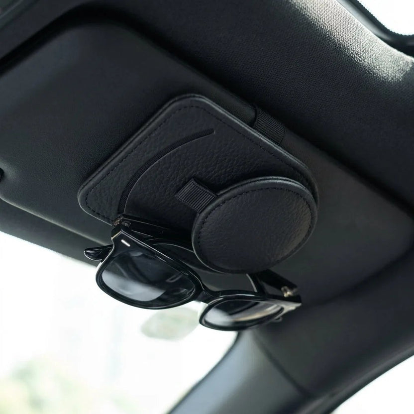 Car Visor Glasses Holder - in use